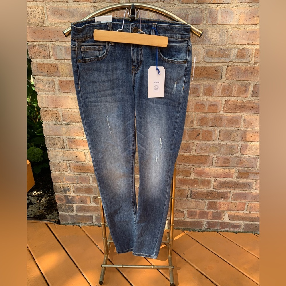 NWT Eunina (for Dry Goods) Lauren Mid-Rise Skinny Regular Jeans, Size 5